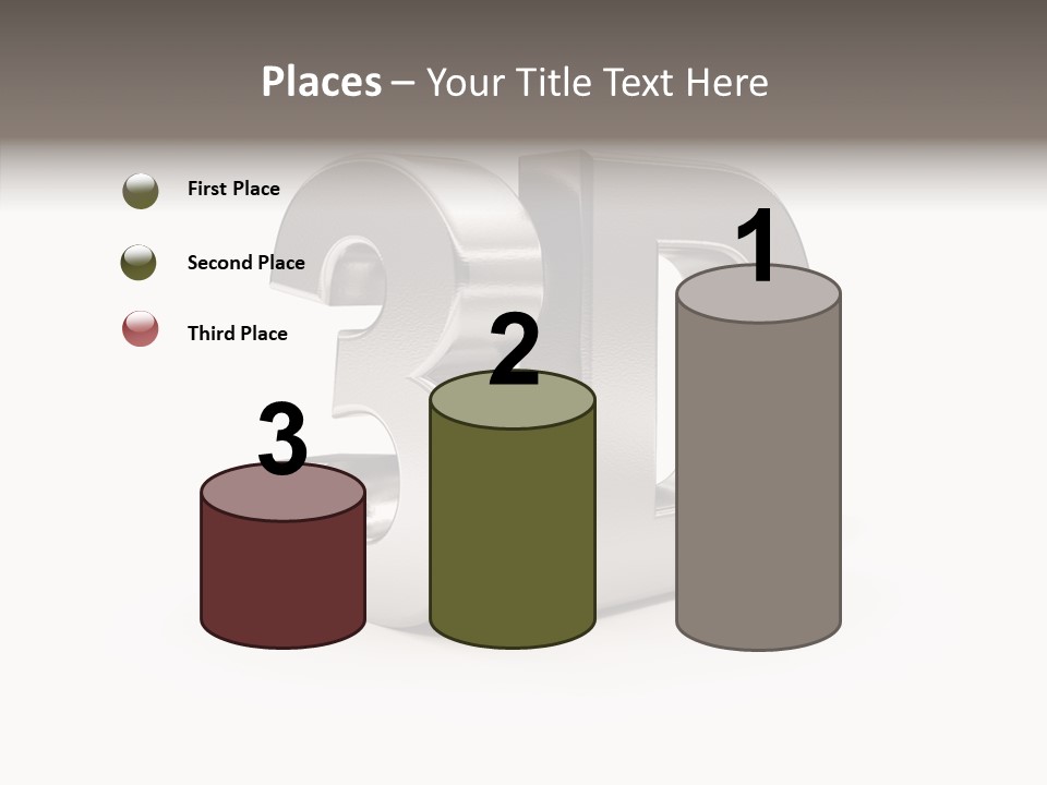 Three-Dimensional Text Solid PowerPoint Template