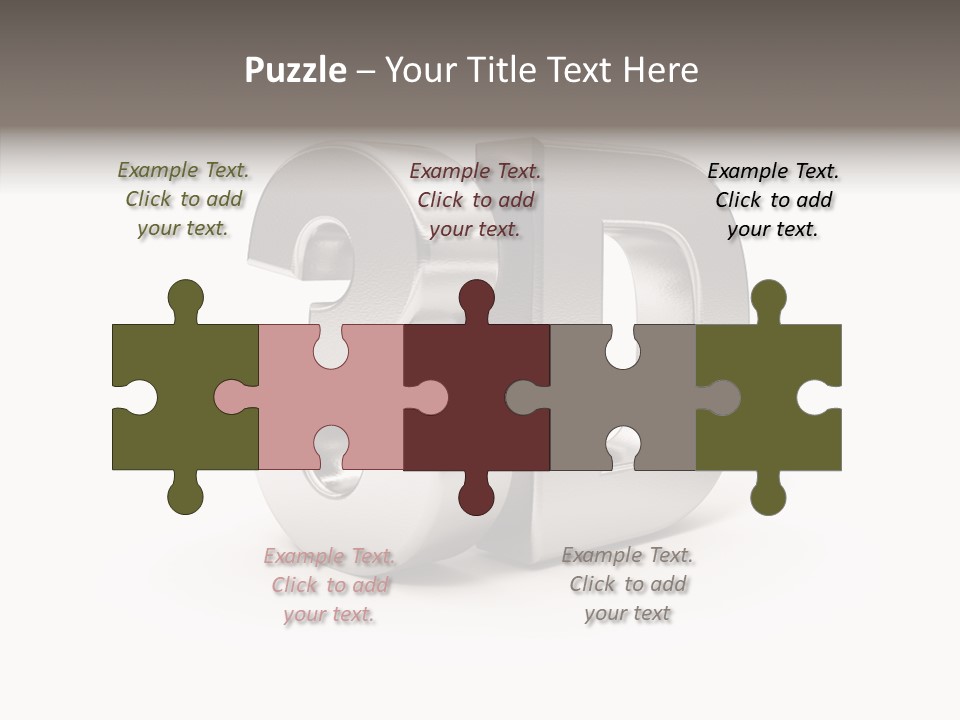 Three-Dimensional Text Solid PowerPoint Template