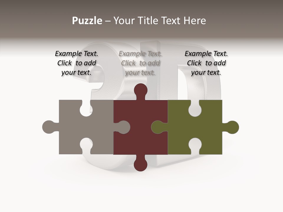 Three-Dimensional Text Solid PowerPoint Template