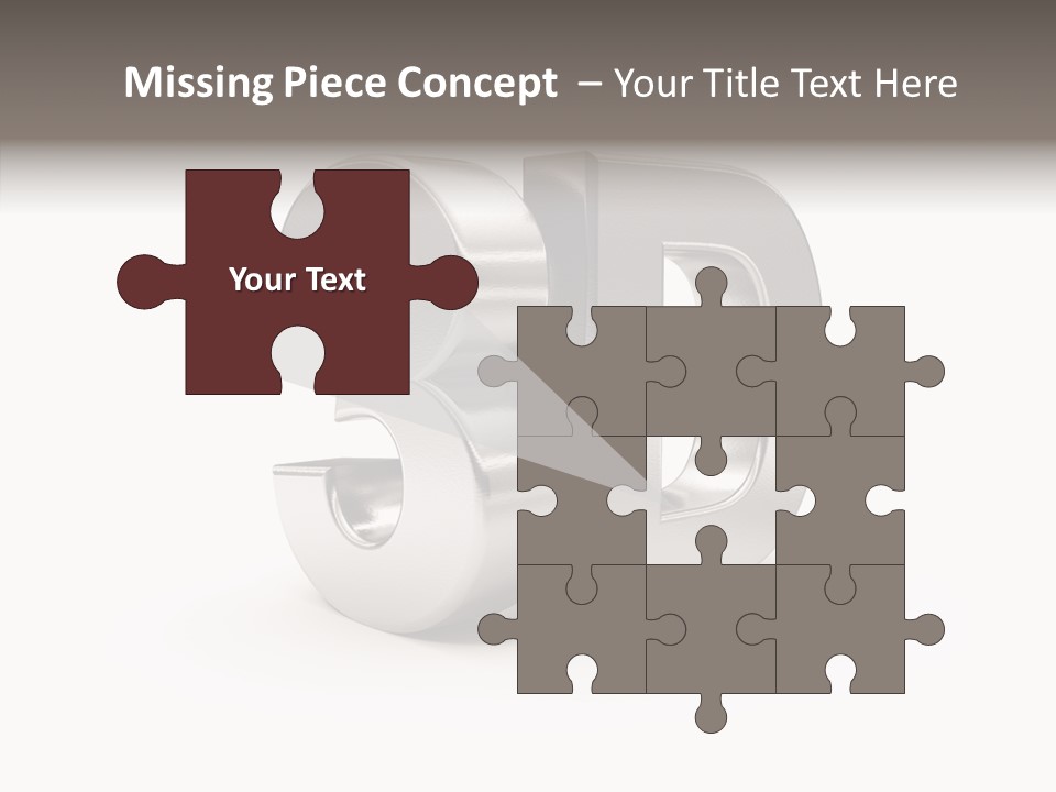 Three-Dimensional Text Solid PowerPoint Template