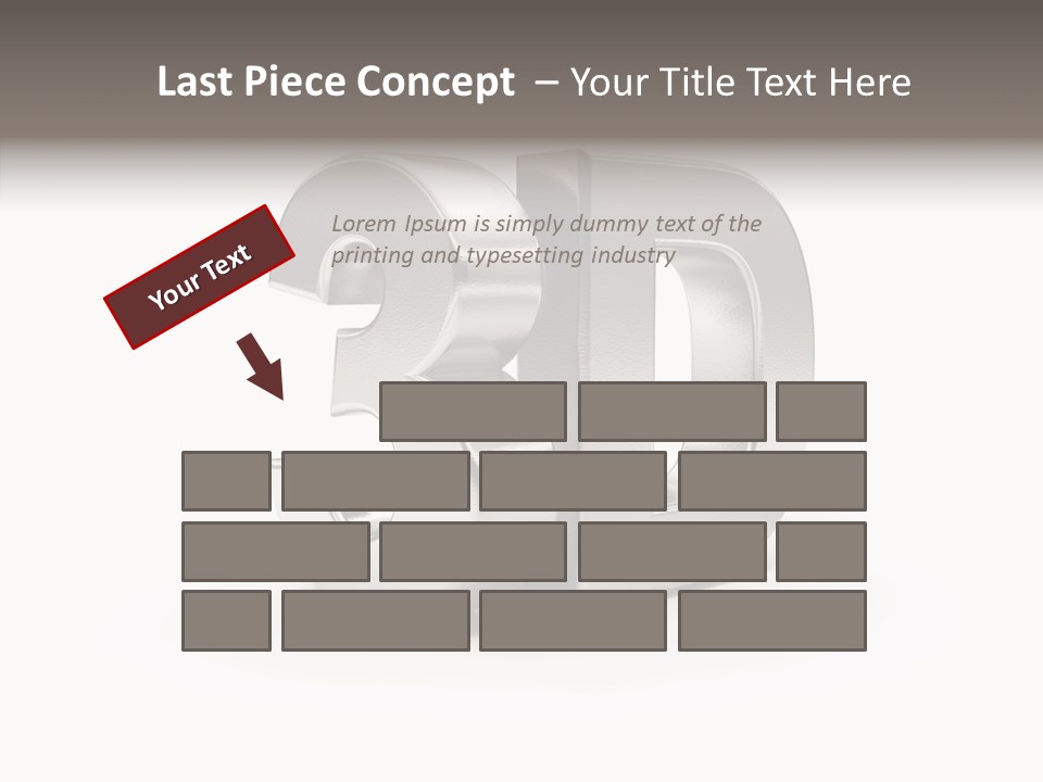 Three-Dimensional Text Solid PowerPoint Template