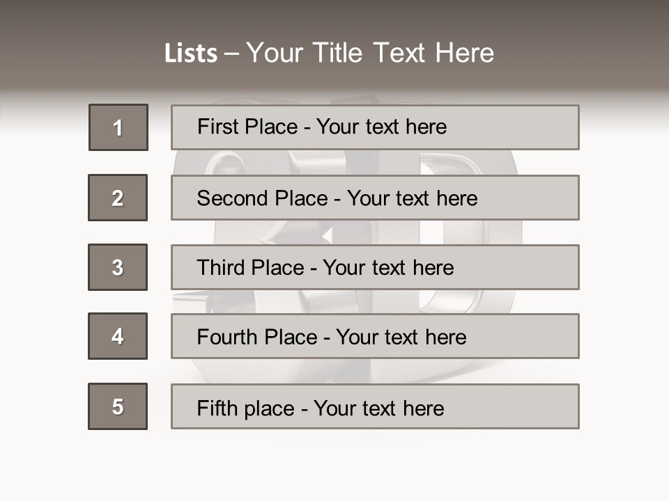 Three-Dimensional Text Solid PowerPoint Template