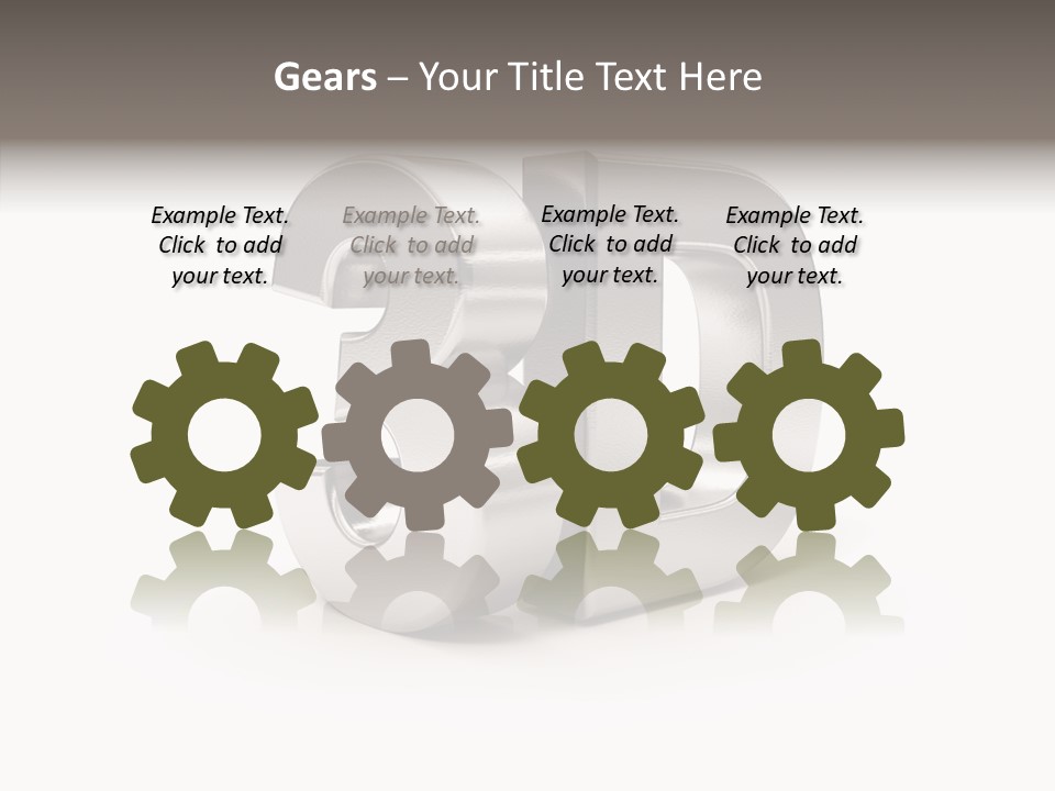 Three-Dimensional Text Solid PowerPoint Template