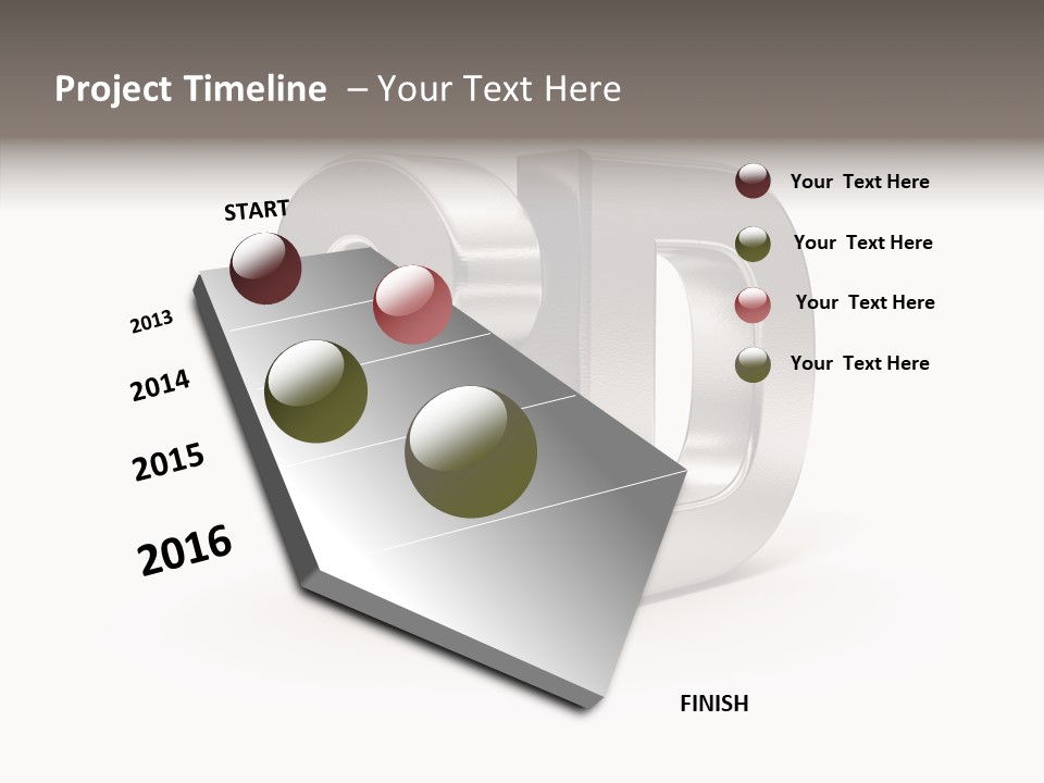 Three-Dimensional Text Solid PowerPoint Template