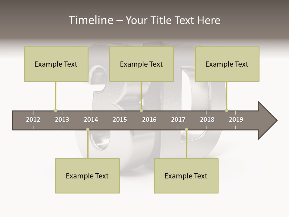 Three-Dimensional Text Solid PowerPoint Template