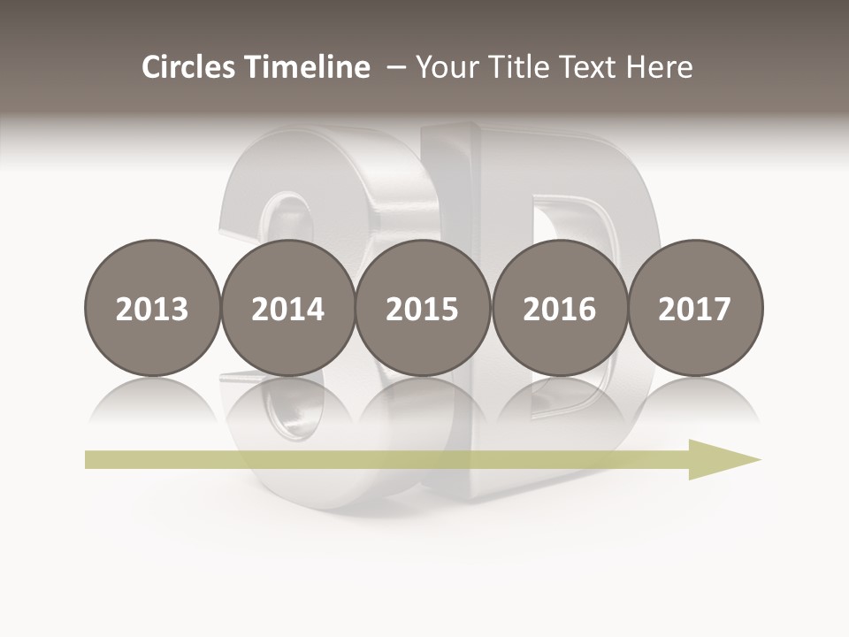 Three-Dimensional Text Solid PowerPoint Template