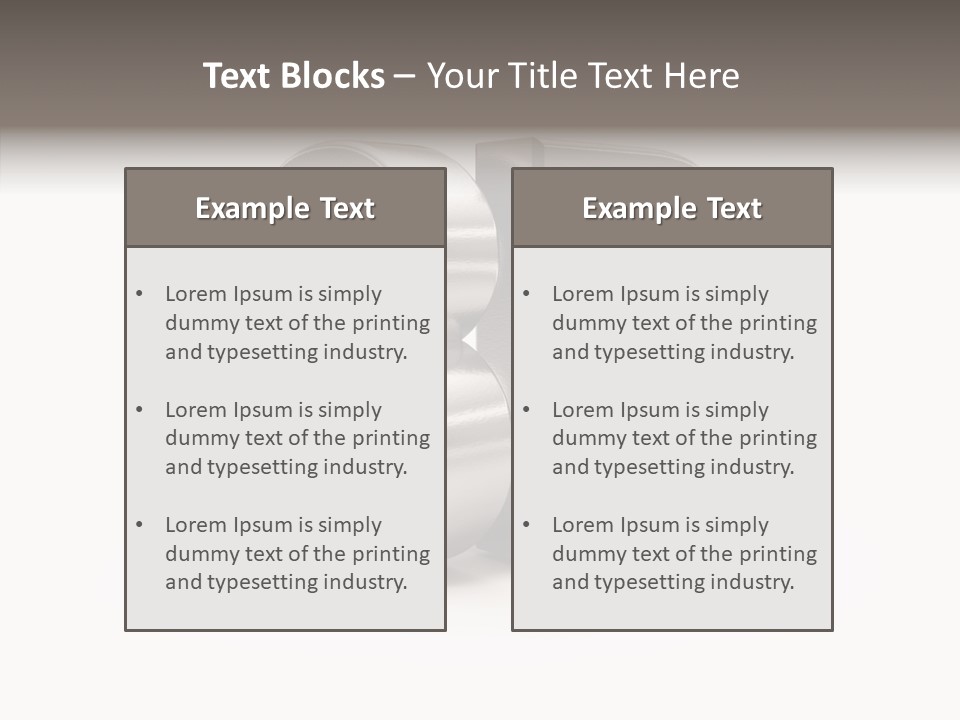 Three-Dimensional Text Solid PowerPoint Template