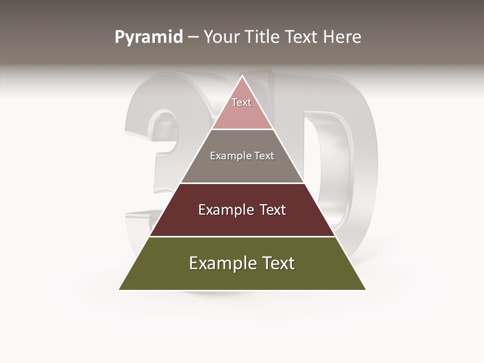 Three-Dimensional Text Solid PowerPoint Template