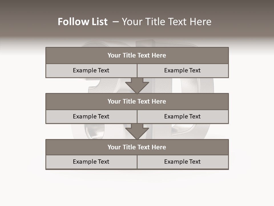 Three-Dimensional Text Solid PowerPoint Template