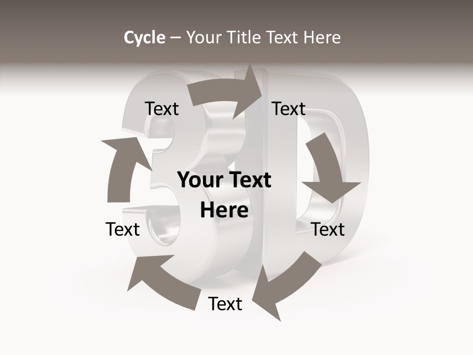 Three-Dimensional Text Solid PowerPoint Template