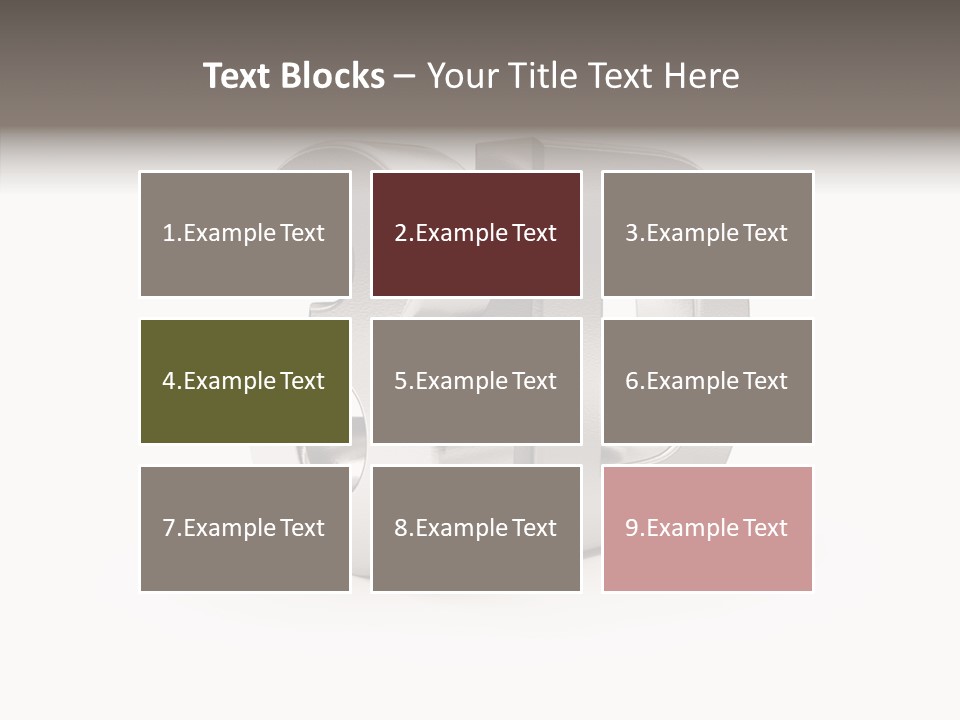 Three-Dimensional Text Solid PowerPoint Template