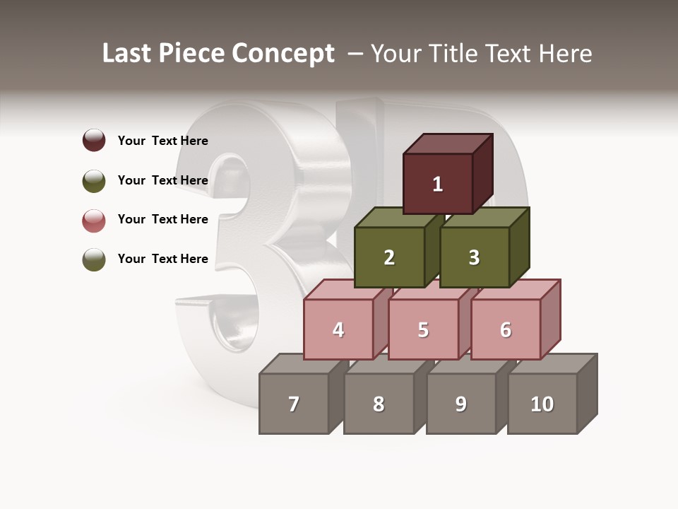Three-Dimensional Text Solid PowerPoint Template