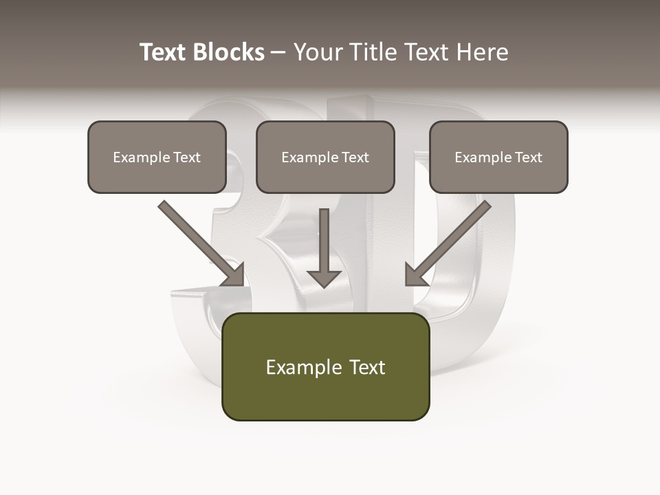Three-Dimensional Text Solid PowerPoint Template