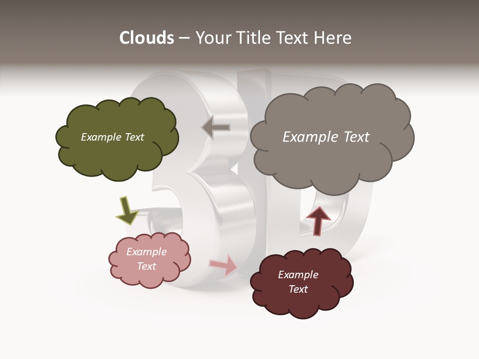 Three-Dimensional Text Solid PowerPoint Template