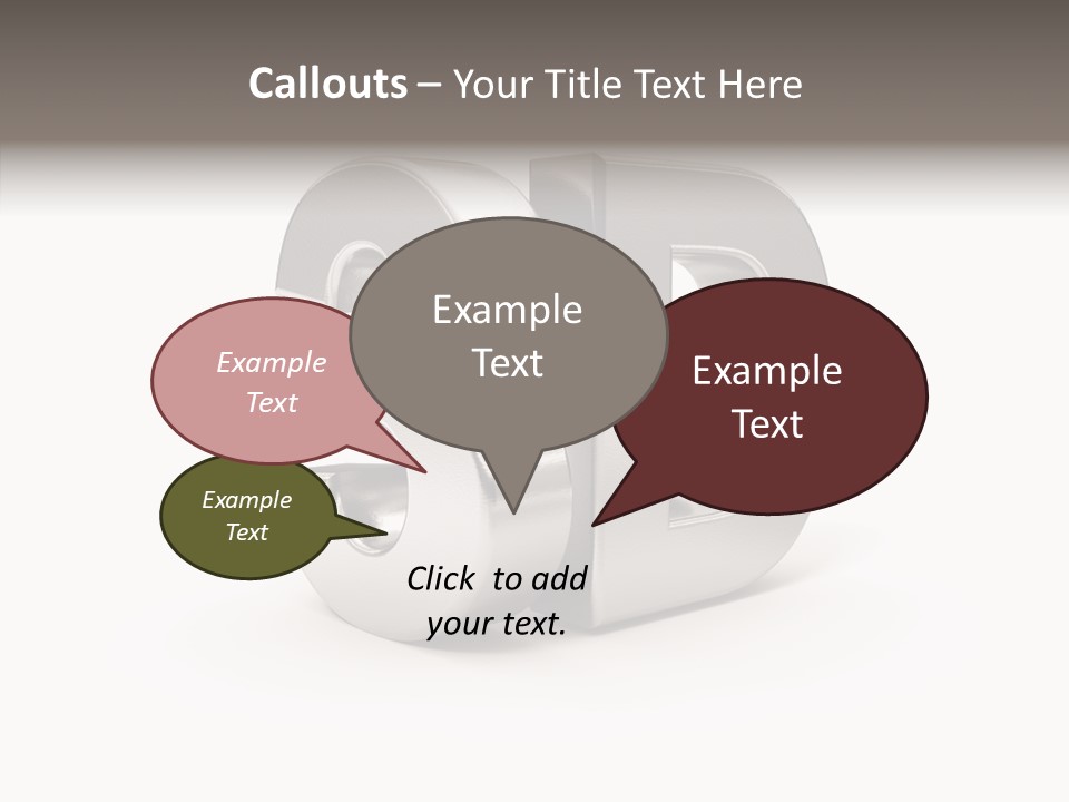 Three-Dimensional Text Solid PowerPoint Template