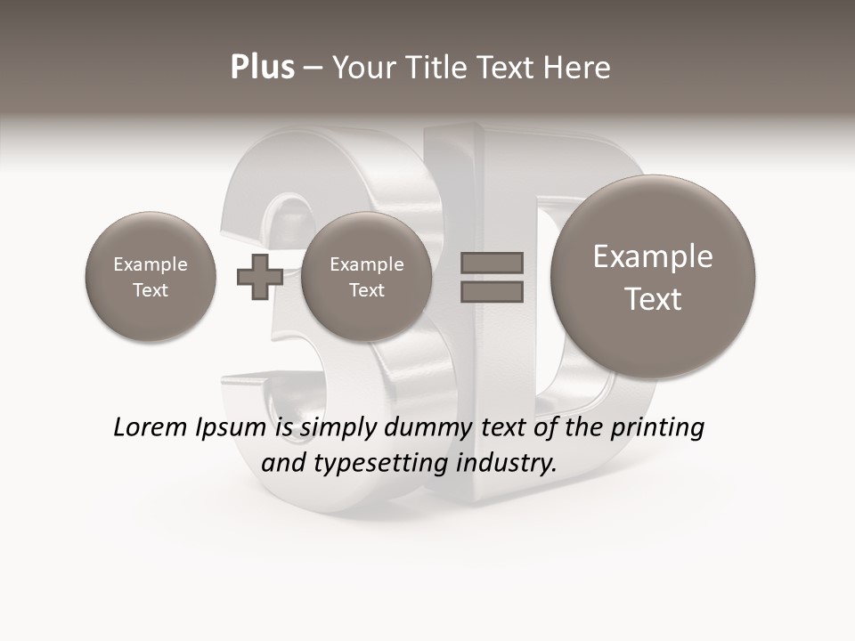 Three-Dimensional Text Solid PowerPoint Template