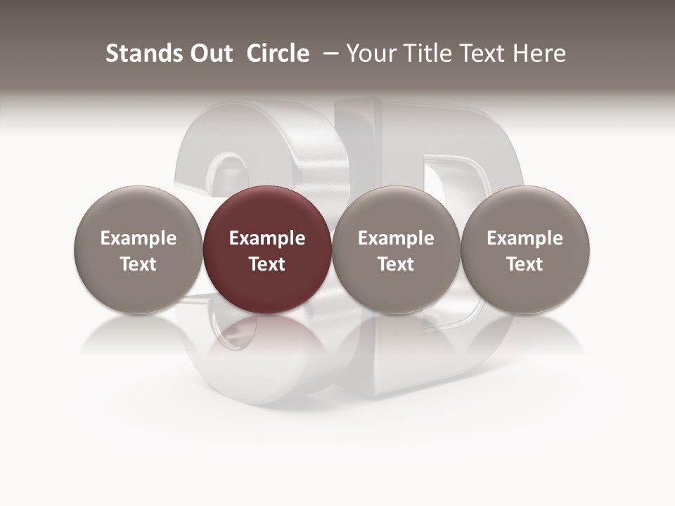 Three-Dimensional Text Solid PowerPoint Template