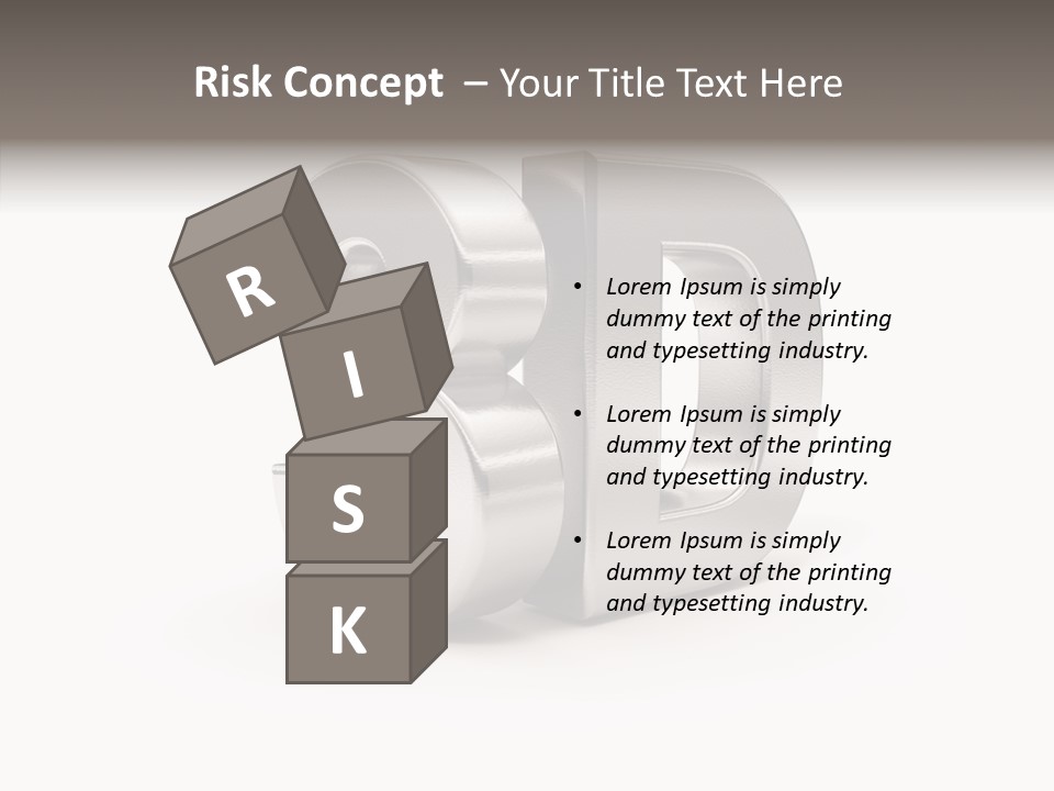 Three-Dimensional Text Solid PowerPoint Template