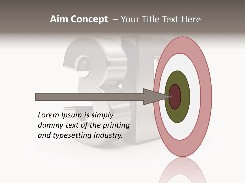 Three-Dimensional Text Solid PowerPoint Template
