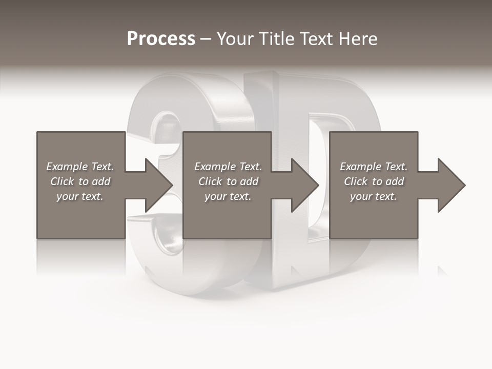 Three-Dimensional Text Solid PowerPoint Template