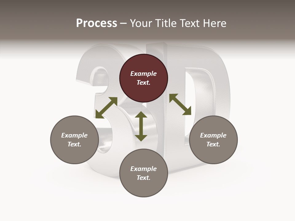 Three-Dimensional Text Solid PowerPoint Template
