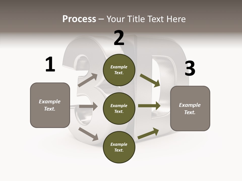 Three-Dimensional Text Solid PowerPoint Template