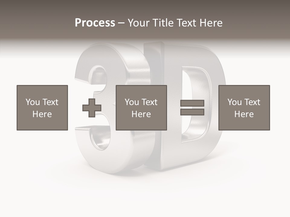Three-Dimensional Text Solid PowerPoint Template
