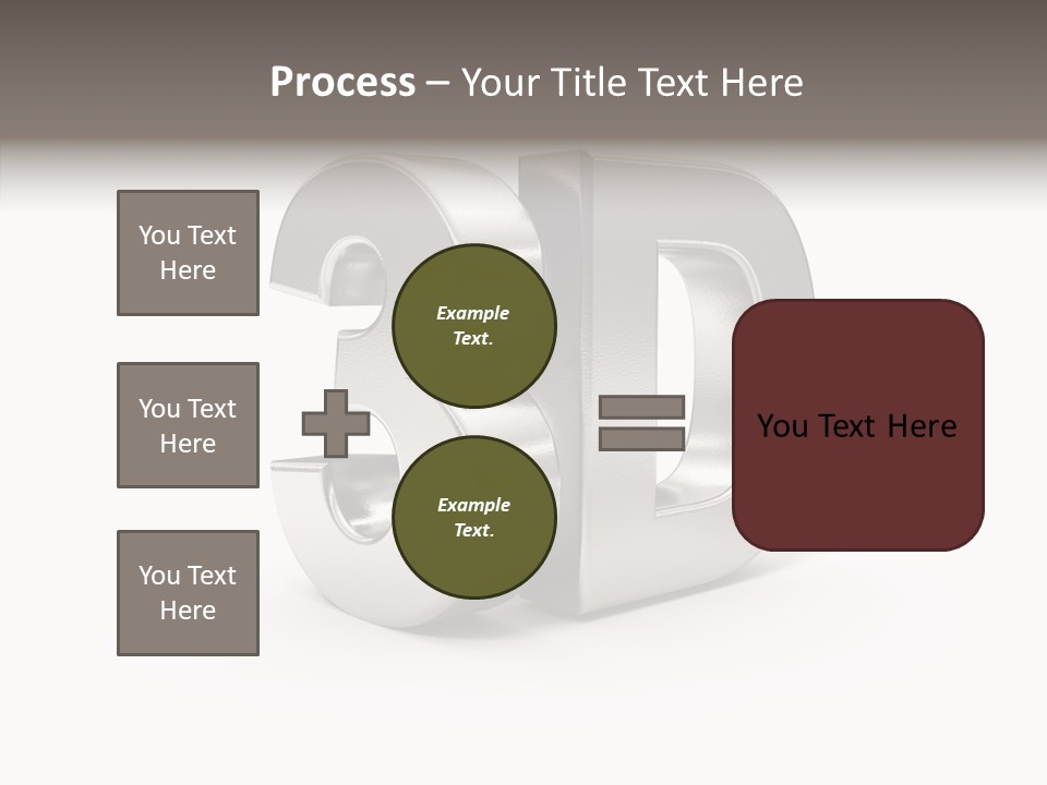 Three-Dimensional Text Solid PowerPoint Template