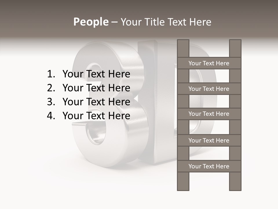 Three-Dimensional Text Solid PowerPoint Template
