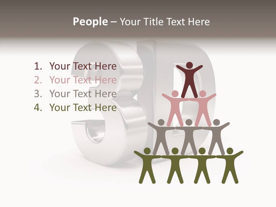 Three-Dimensional Text Solid PowerPoint Template