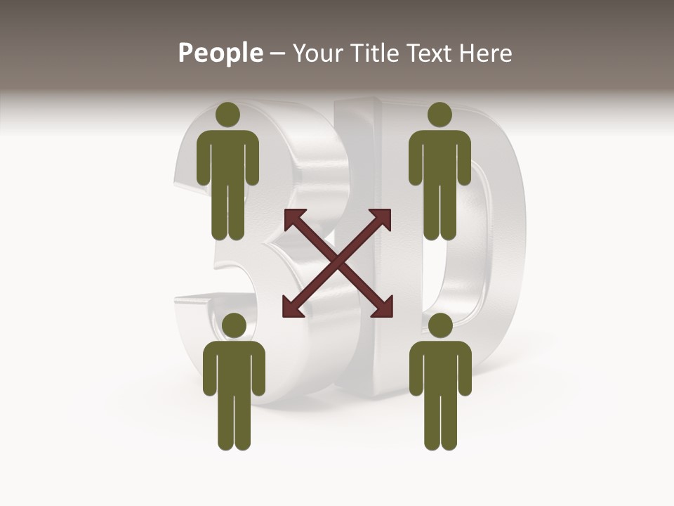 Three-Dimensional Text Solid PowerPoint Template