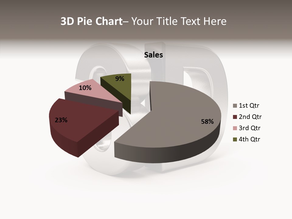 Three-Dimensional Text Solid PowerPoint Template