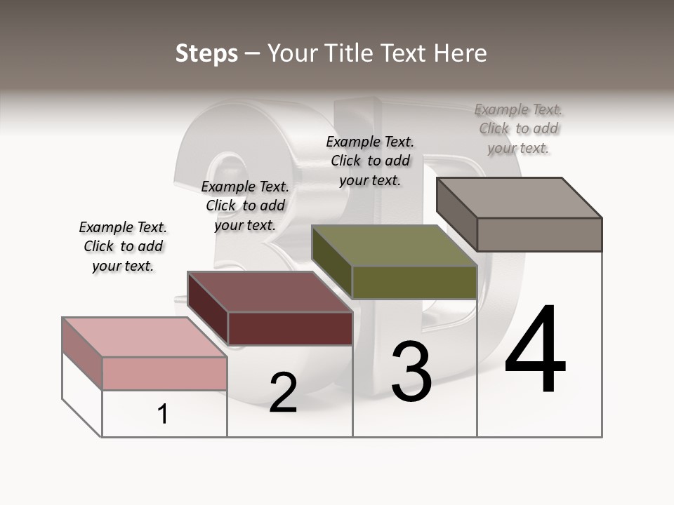 Three-Dimensional Text Solid PowerPoint Template