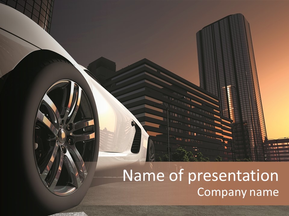 Urban Engine Vehicle PowerPoint Template