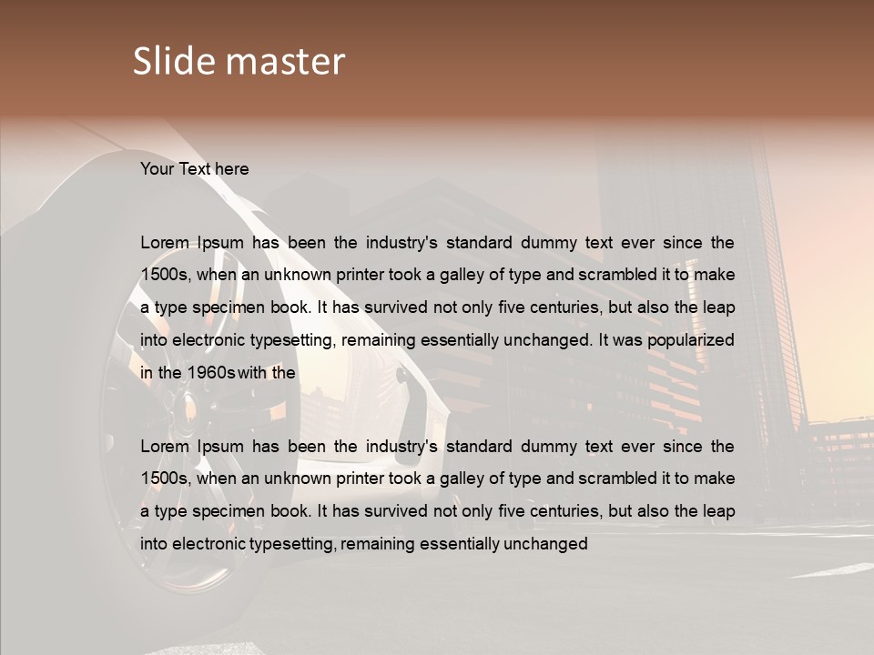 Urban Engine Vehicle PowerPoint Template