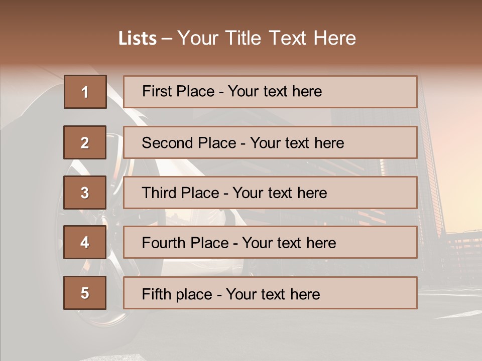 Urban Engine Vehicle PowerPoint Template