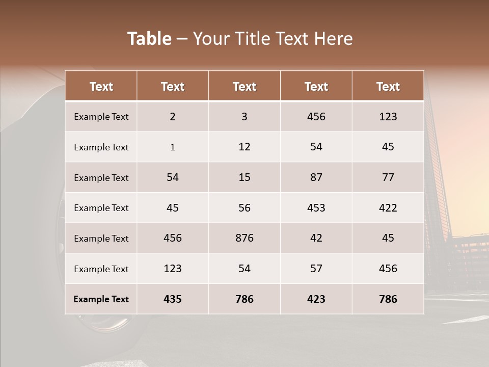 Urban Engine Vehicle PowerPoint Template