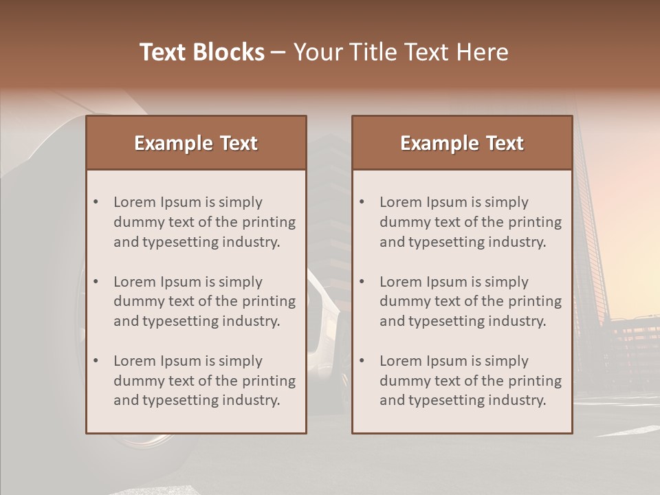 Urban Engine Vehicle PowerPoint Template