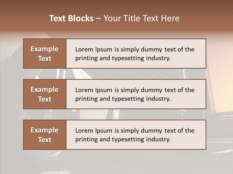 Urban Engine Vehicle PowerPoint Template