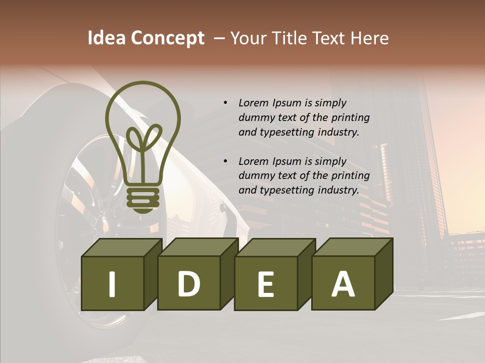 Urban Engine Vehicle PowerPoint Template