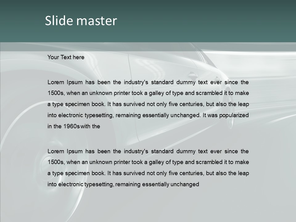 Road Sportscar Generic PowerPoint Template