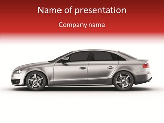 Metal Transport Sportscar PowerPoint Template