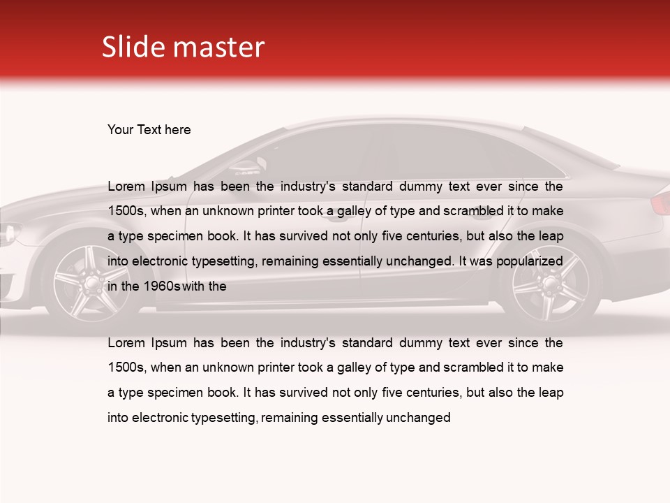 Metal Transport Sportscar PowerPoint Template