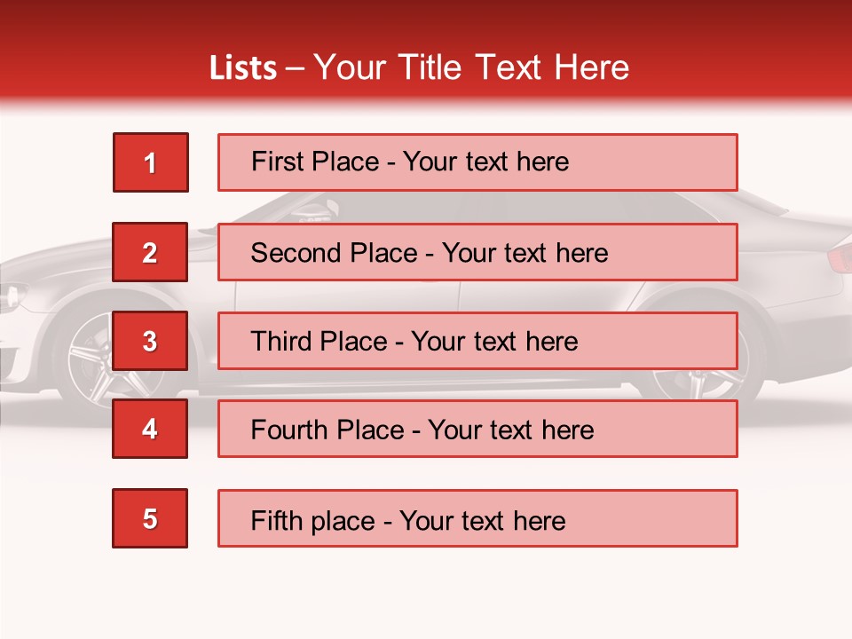 Metal Transport Sportscar PowerPoint Template