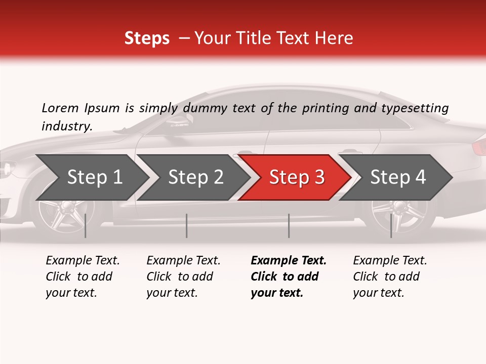 Metal Transport Sportscar PowerPoint Template