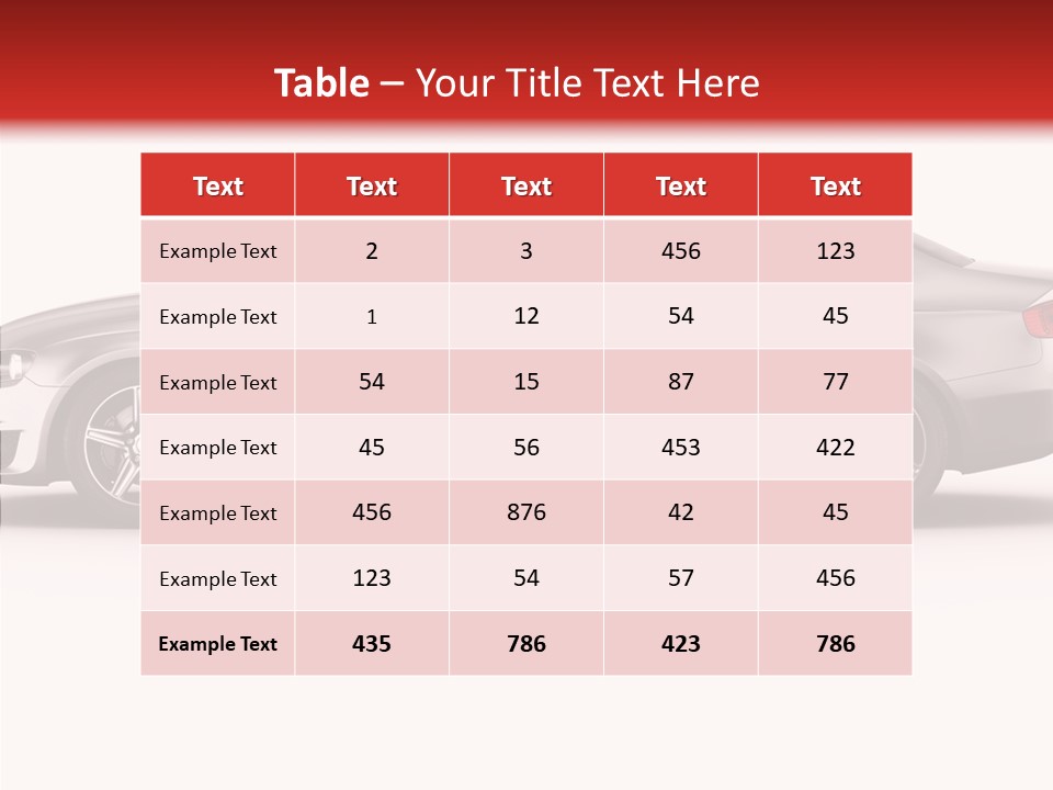 Metal Transport Sportscar PowerPoint Template