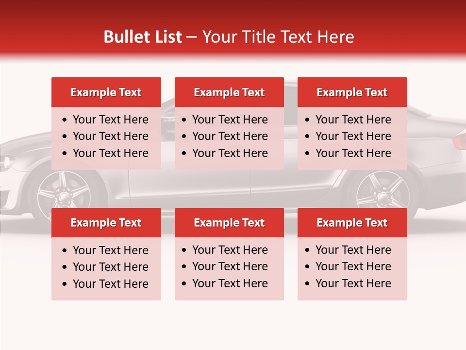 Metal Transport Sportscar PowerPoint Template