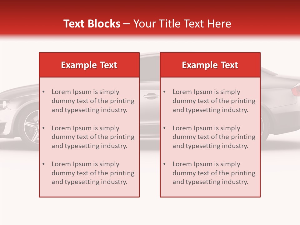 Metal Transport Sportscar PowerPoint Template