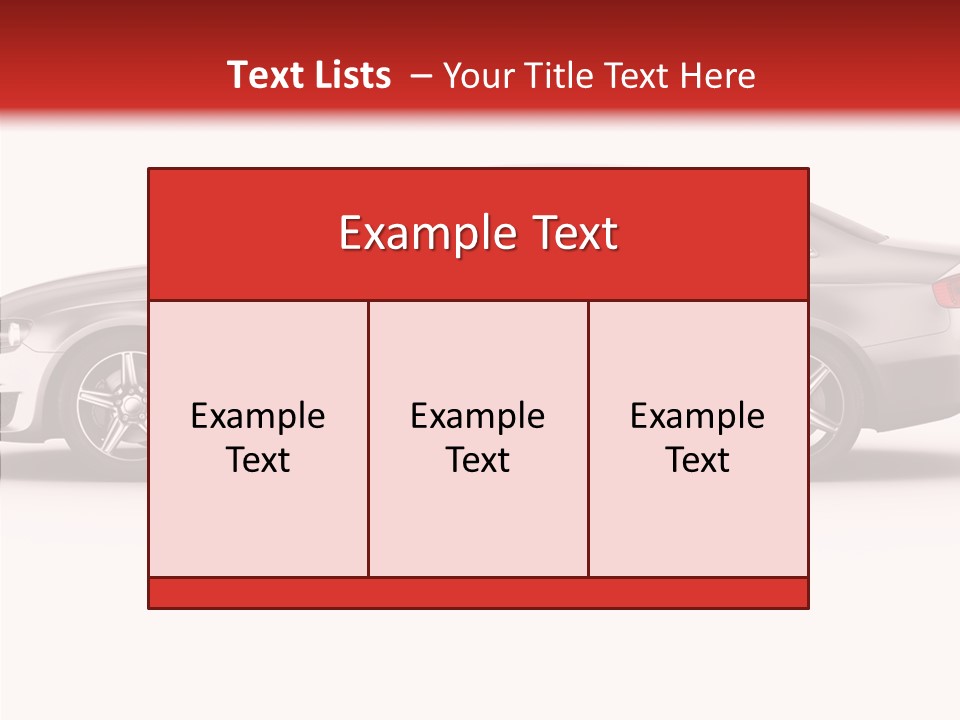 Metal Transport Sportscar PowerPoint Template