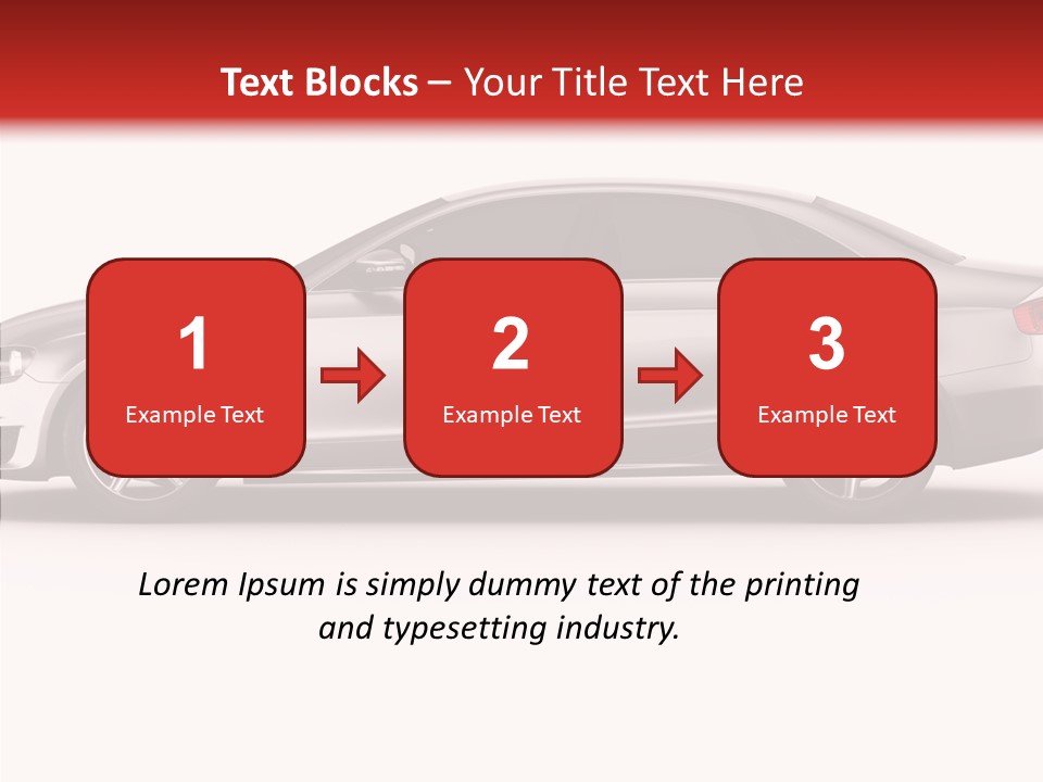 Metal Transport Sportscar PowerPoint Template